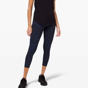Lululemon 4 Fast Free High-Rise Crop II 23" Non-Reflect Wild Thing Camo Larkspur